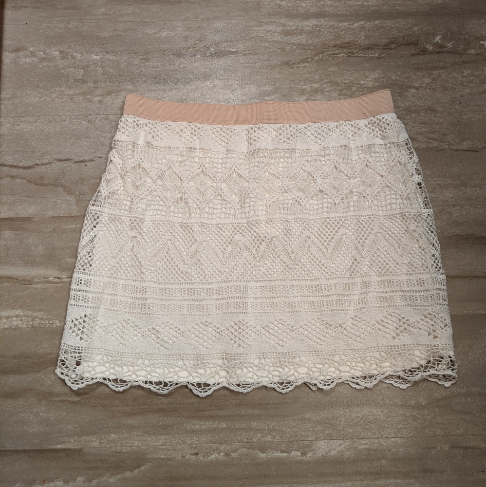American eagle lace crochet skirt sz 8